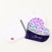 Carnet Peau de sirène violet argent faux strass monogramm (Intérieur)