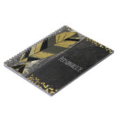 Carnet Peau et tepee d'or noir Boho Glam (Côté gauche)
