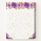 Carnet Peau foncée violette Florale Princesse Sweet sixte (Dos)