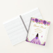Carnet Peau foncée violette Florale Princesse Sweet sixte (Intérieur)