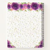 Carnet Peau foncée violette Florale Princesse Sweet sixte (Dos)
