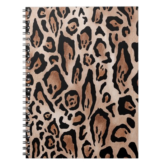 Carnet Peau léopard : motif sans soudure. (Devant)