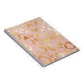 Carnet Peau léopard, texture or rose (Côté Droit)
