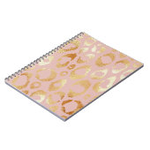 Carnet Peau léopard, texture or rose (Côté gauche)