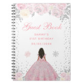 Carnet Peau rose foncée hiver Princesse (Devant)