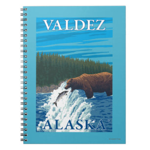 Carnet Pêche à l'ours dans la rivière - Valdez, Alaska
