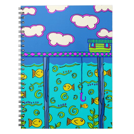 Carnet Pêche au lac d'été (Devant)
