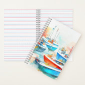 Carnet Pêche Bateau Port Paysage Nature (À l'intérieur)