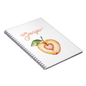 Carnet Pêche de Géorgie en forme de cœur (Côté Droit)