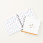 Carnet Pêche monogramme moderne (Intérieur)