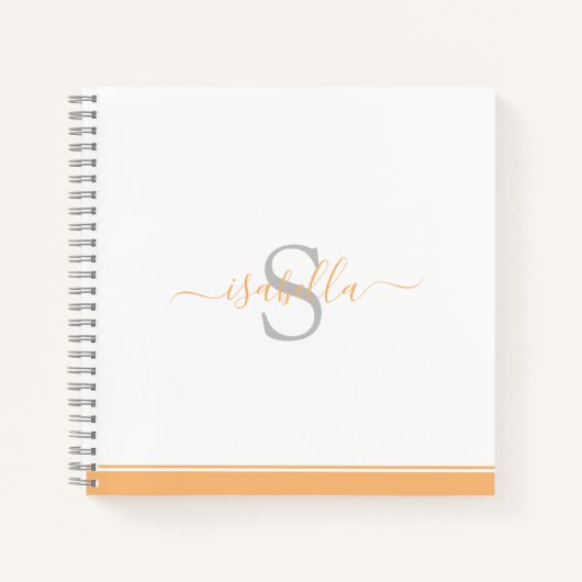 Carnet Pêche monogramme moderne (Devant)