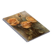 Carnet Pêcher Rose Floral Romantique (Côté Droit)