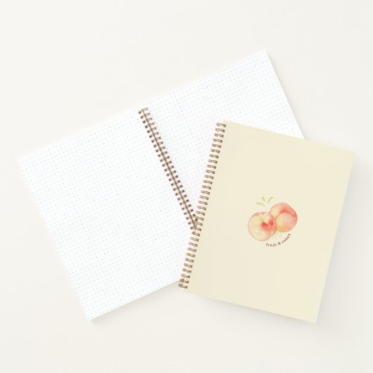 Carnet Pêches pastel au look mignon (Intérieur)