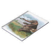 Carnet Pêcheur d'éléphant pêche Illustration (Côté gauche)
