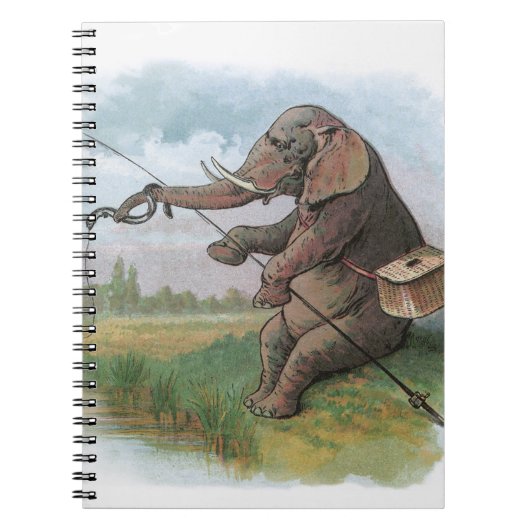 Carnet Pêcheur d'éléphant pêche Illustration (Devant)