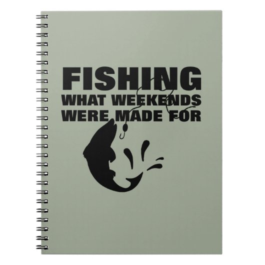 Carnet Pêcheurs thème amusant Slogan (Devant)