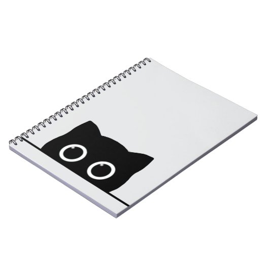 Carnet Peeking Black Cat Spiral Photo Notebook (Côté gauche)