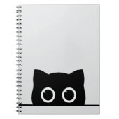 Carnet Peeking Black Cat Spiral Photo Notebook (Devant)