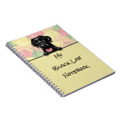 Carnet Peeking Cute Black Labrador (Côté Droit)