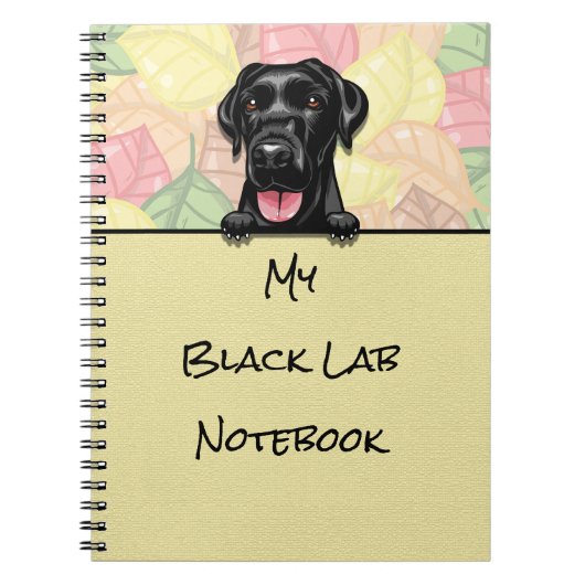 Carnet Peeking Cute Black Labrador (Devant)