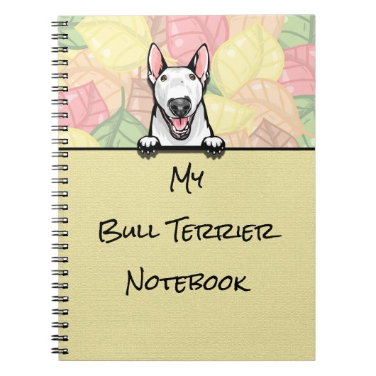 Carnet Peeking Cute Bull Terrier (Devant)