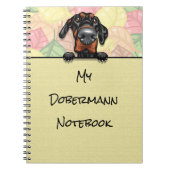 Carnet Peeking Cute Dobermann (Devant)