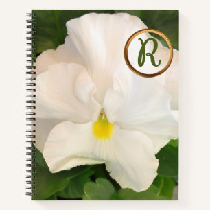 Carnet Peeking Jaune en Blanc Nom Floral