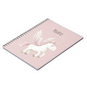 Carnet Pégase rose (Côté gauche)