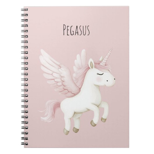 Carnet Pégase rose (Devant)