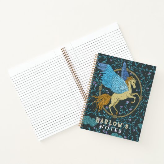 Carnet Pegasus Créature Mythique Bleu Marine (Intérieur)