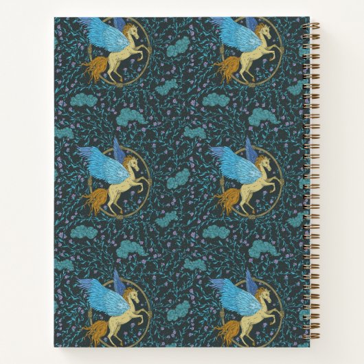Carnet Pegasus Créature Mythique Bleu Marine (Dos)
