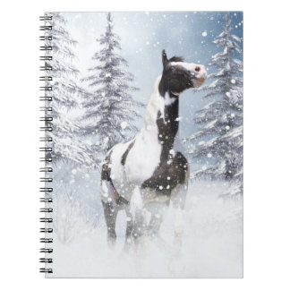 Carnet Peignez le cheval dans la neige