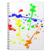 Carnet Peindre splash art abstrait coloré (Devant)