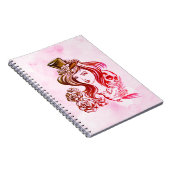 Carnet peint à la main d'art de café élégant de (Côté Droit)