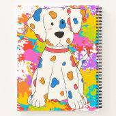 Carnet peinture à éclaboussure de chien (Dos)