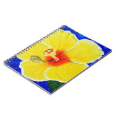 Carnet Peinture à fleurs d'Hibiscus jaune (Côté gauche)