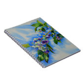 Carnet peinture à l'aquarelle de bleuet (Côté Droit)