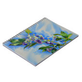 Carnet peinture à l'aquarelle de bleuet (Côté gauche)