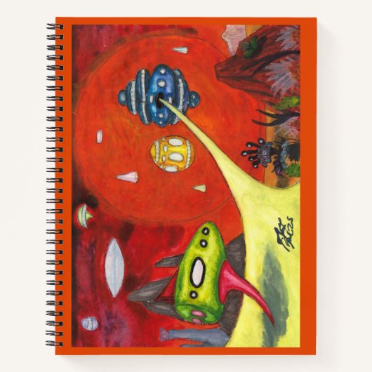 Carnet Peinture à l'aquarelle Science-fiction Dimension A (Devant)