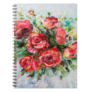 Carnet Peinture à l'huile abstraite de beau bouquet frais