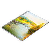 Carnet peinture à l'huile de beau paysage d'automne, forê (Côté gauche)