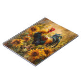 Carnet Peinture à l'huile de coq et de tournesol (Côté gauche)