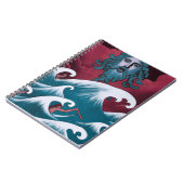 Carnet Peinture à l'huile de Neptune Crimson (Côté gauche)