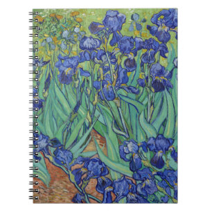 Carnet Peinture à l'huile florale Irises bleues célèbres