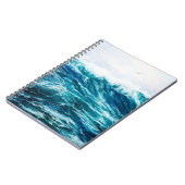 Carnet peinture à l'huile montrant les vagues de l'océan  (Côté gauche)