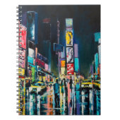 Carnet Peinture à l'huile "New York", vue nocturne de New (Devant)