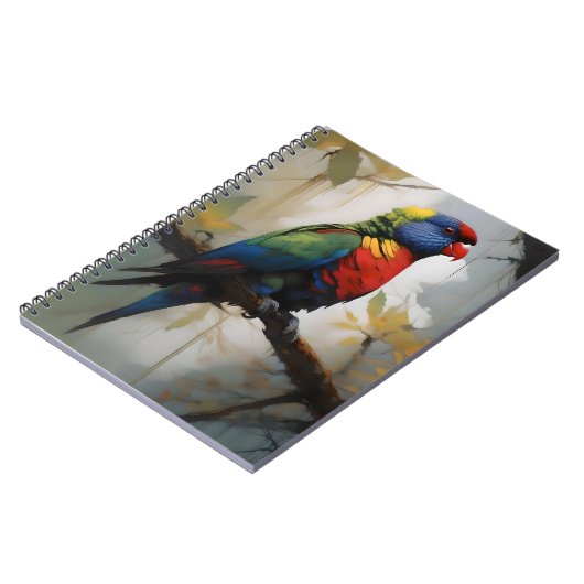 Carnet Peinture à l'huile Rainbow Lorikeet (Côté gauche)