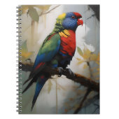 Carnet Peinture à l'huile Rainbow Lorikeet (Devant)