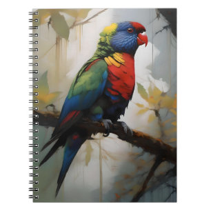 Carnet Peinture à l'huile Rainbow Lorikeet