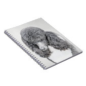 Carnet Peinture à paille noire standard - Art du chien (Côté Droit)